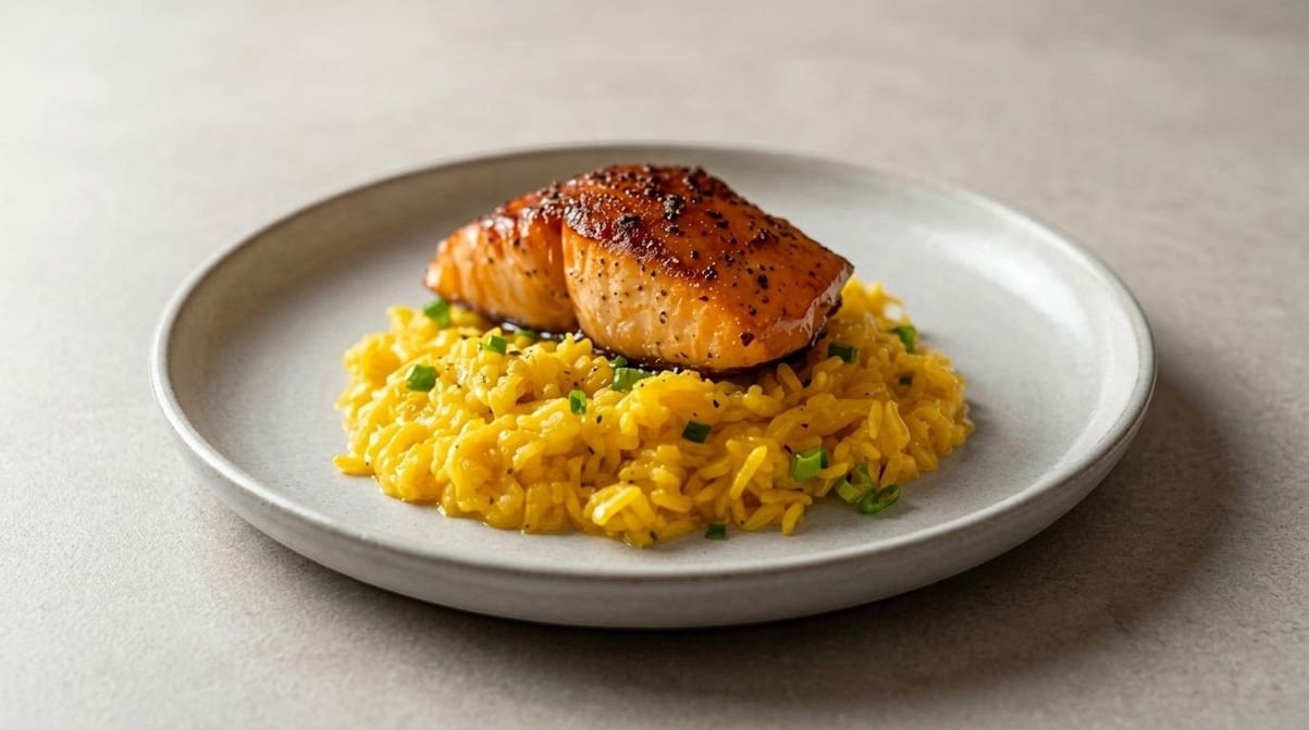 Salmon Over Rice.